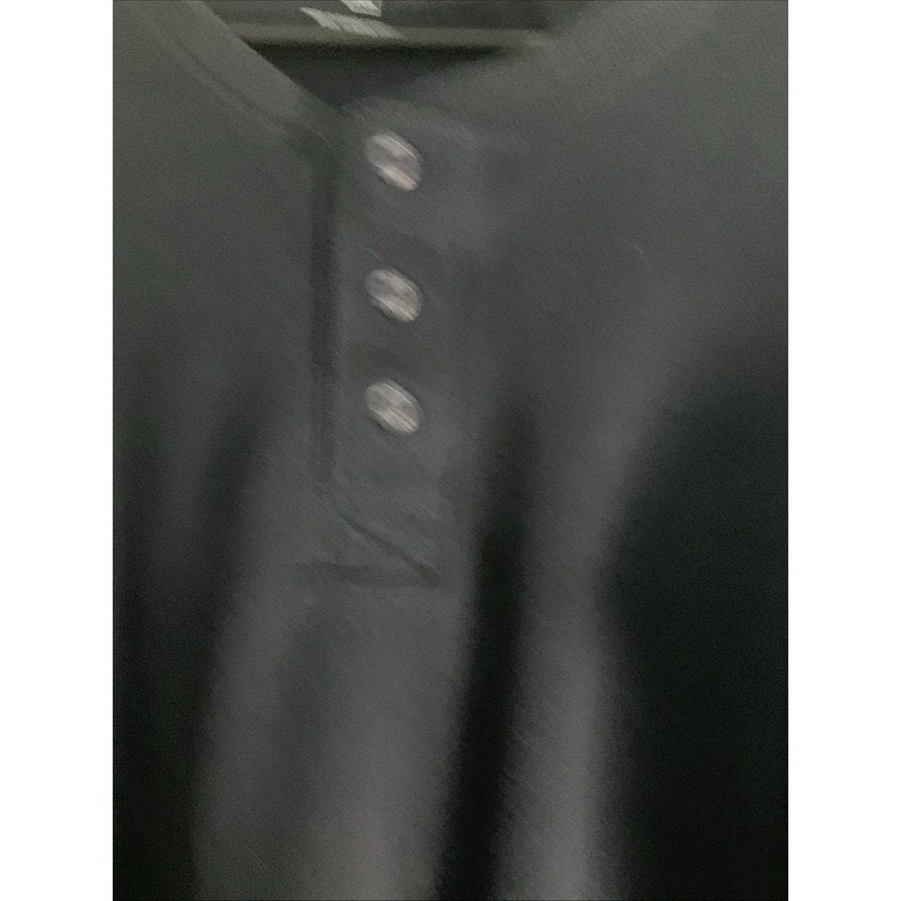 Eddie Bauer Men's Long Sleeve Henley Shirt 1/4 Button Black Size XL - Picture 3 of 5